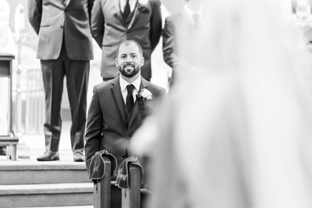 Topeka wedding ceremony at Mater Dei Holy Name Catholic Church by Topeka Wedding Photographer Sarah Riner Photography